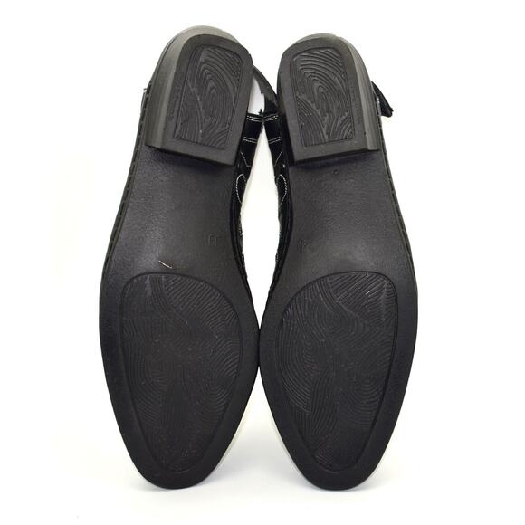 A5 Auth RIEKER ANTISTRESS Black Embroidered Laser Cut Leather Slingbacks Size 39 - Picture 5 of 6